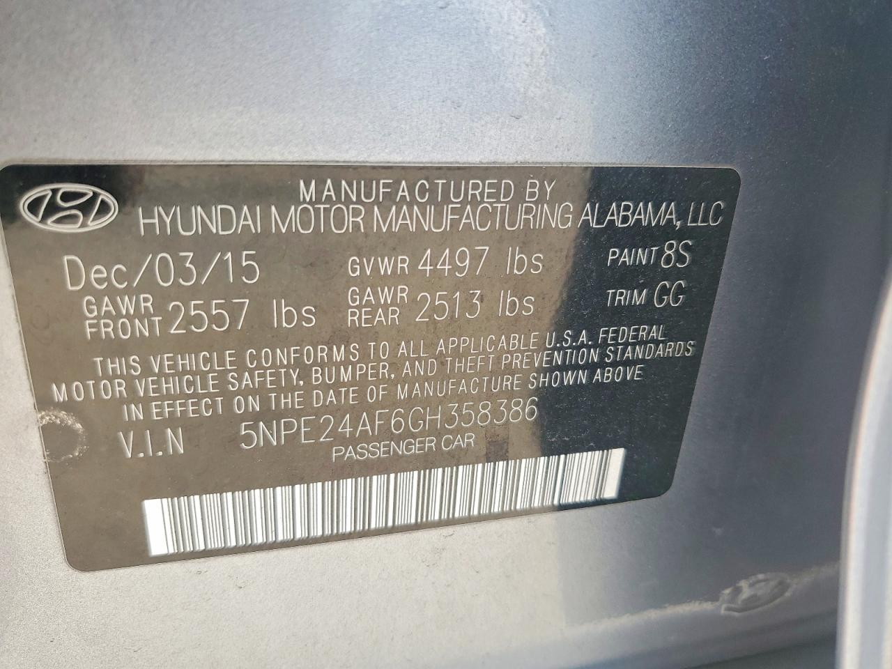 2016 HYUNDAI SONATA SE photo 12