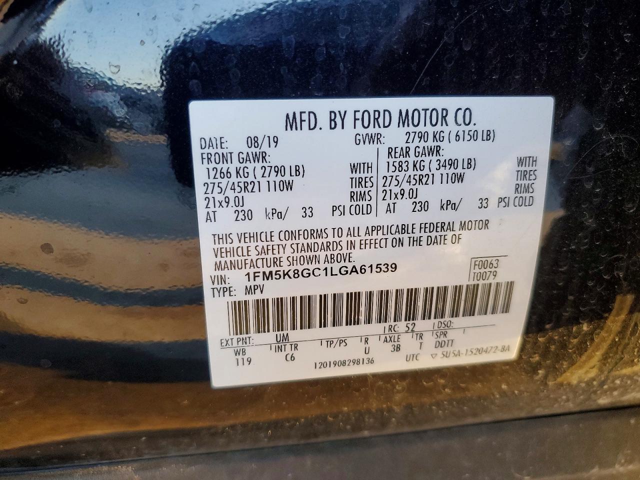 2020 FORD EXPLORER ST photo 12