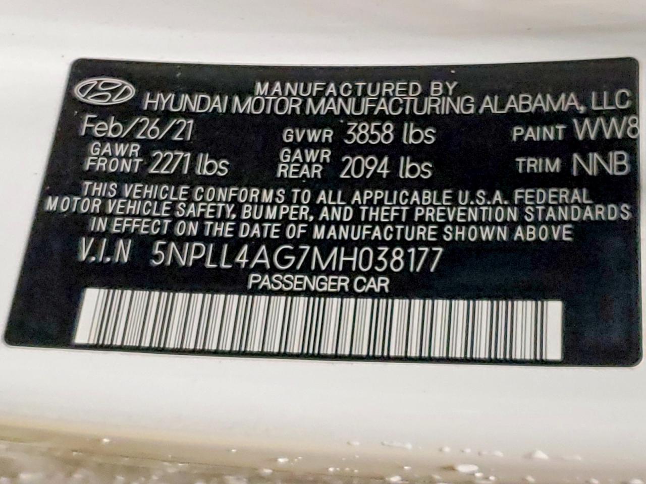 2021 HYUNDAI ELANTRA SE photo 12