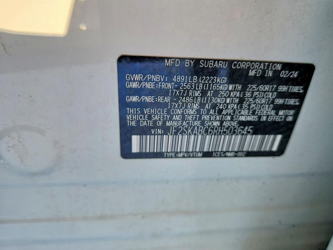 2024 SUBARU FORESTER photo 23