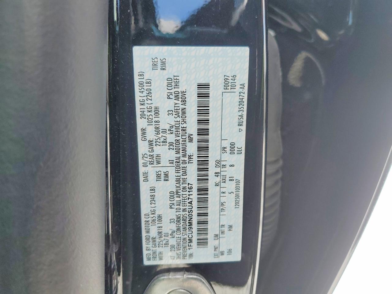 2025 FORD ESCAPE ST LINE photo 13