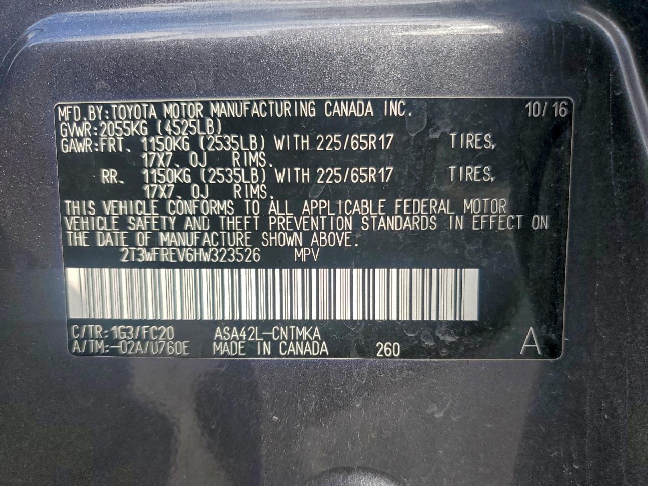 2017 TOYOTA RAV4 XLE photo 13