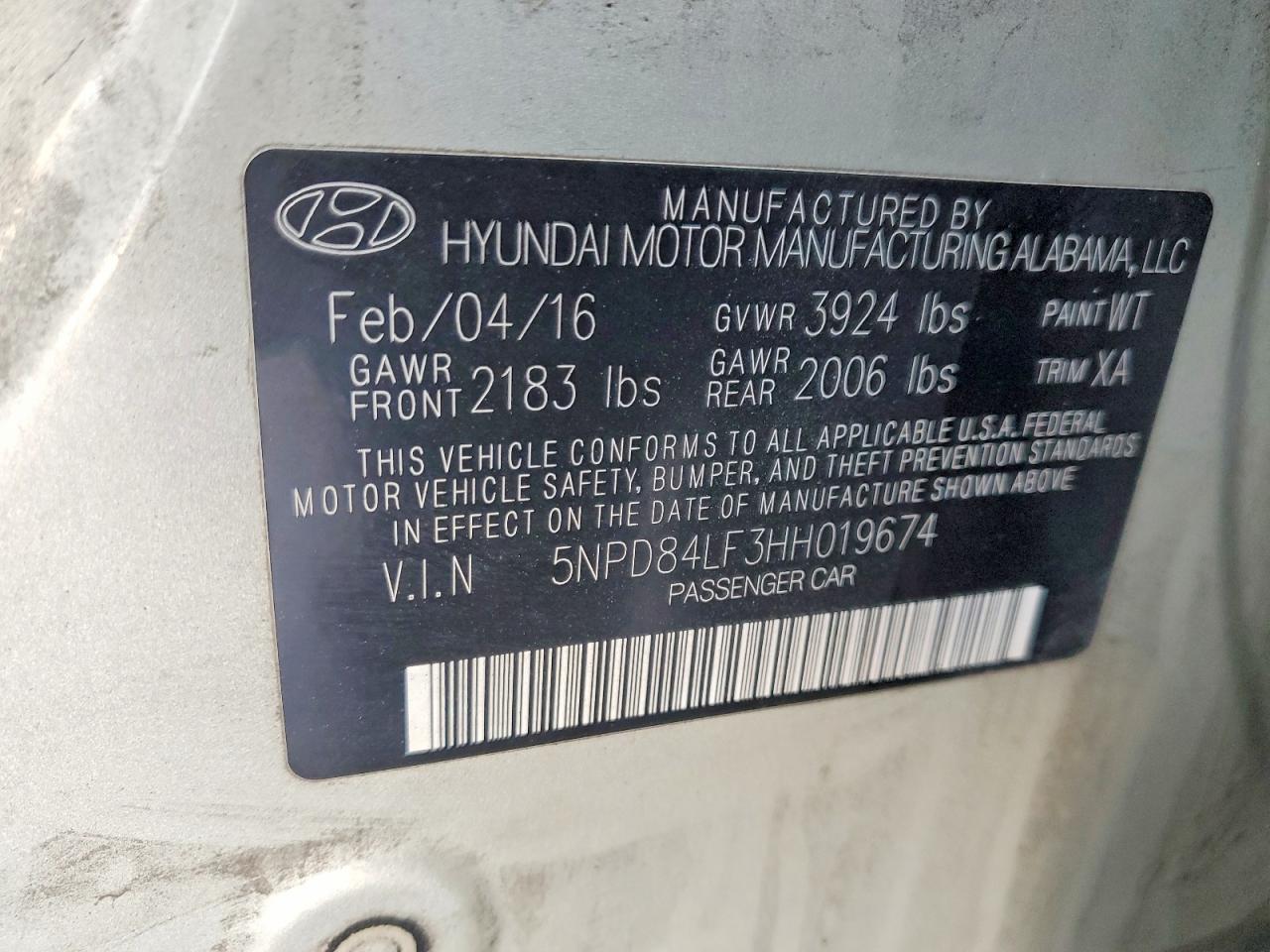 2017 HYUNDAI ELANTRA SE photo 13