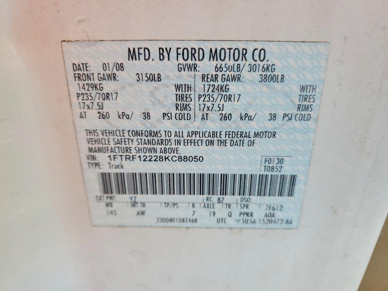 2008 FORD F150 photo 13