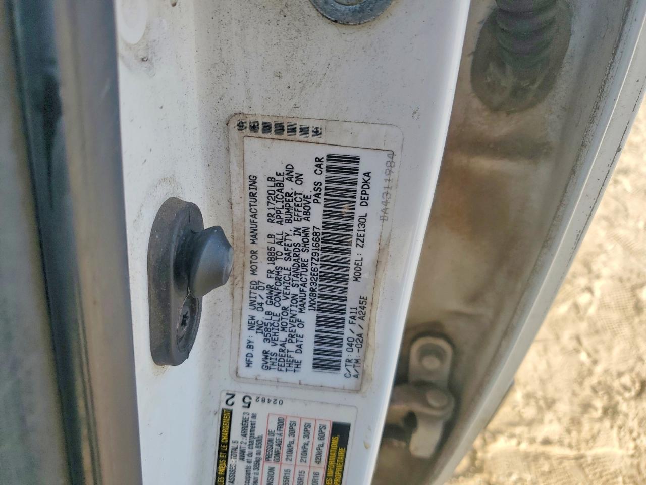 2007 TOYOTA COROLLA CE photo 12