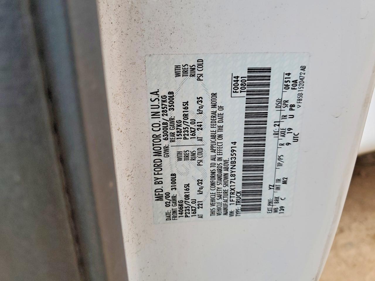2000 FORD F150 photo 12