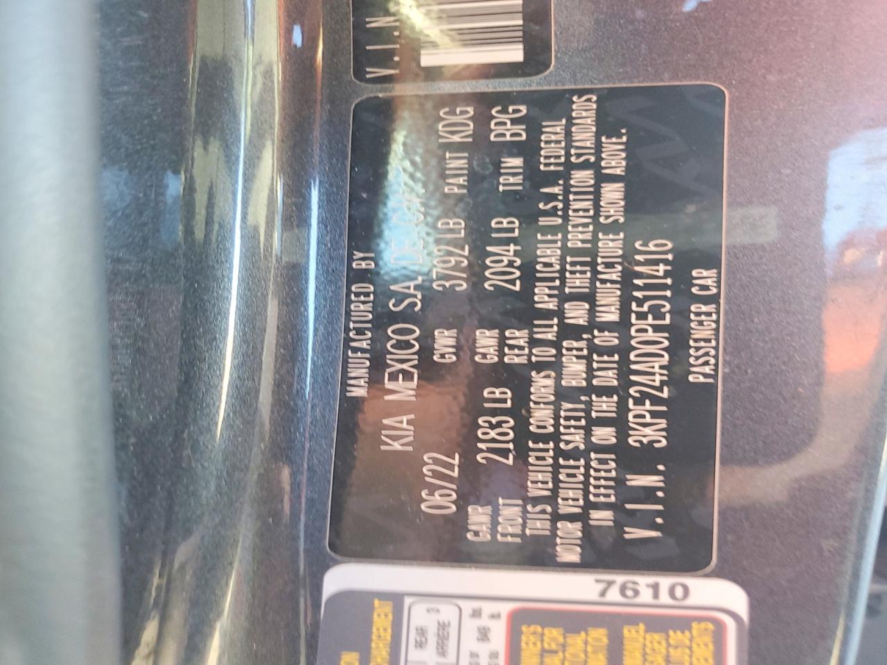 2023 KIA FORTE LX photo 12