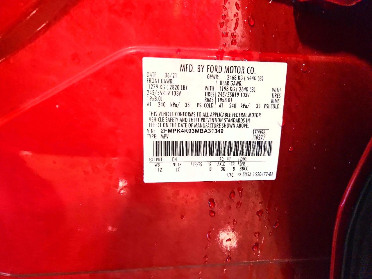 2021 FORD EDGE TITANIUM photo 14
