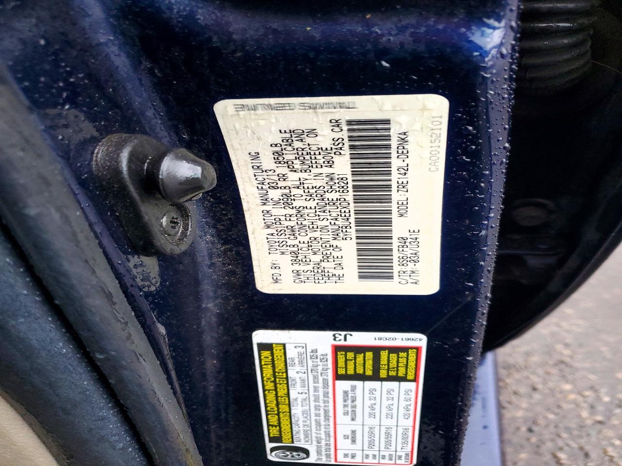 2013 TOYOTA COROLLA BASE photo 12