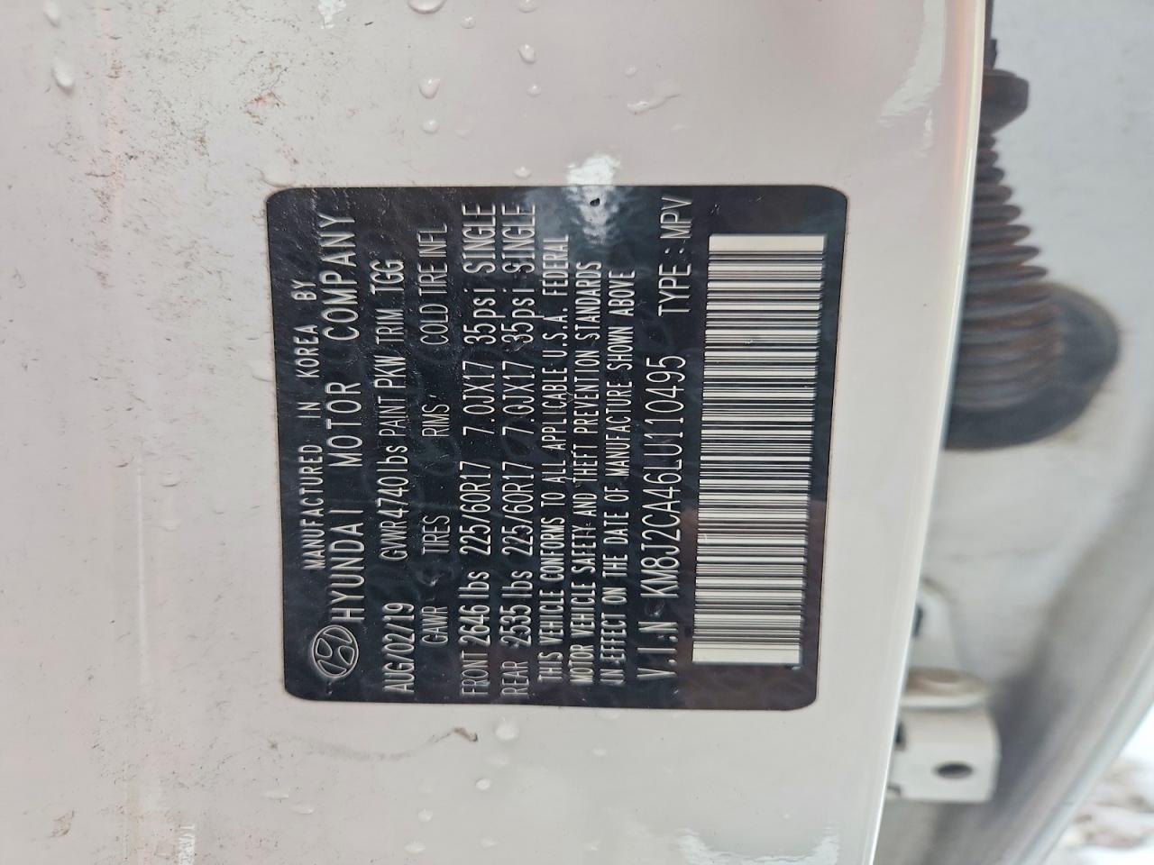 2020 HYUNDAI TUCSON SE photo 14