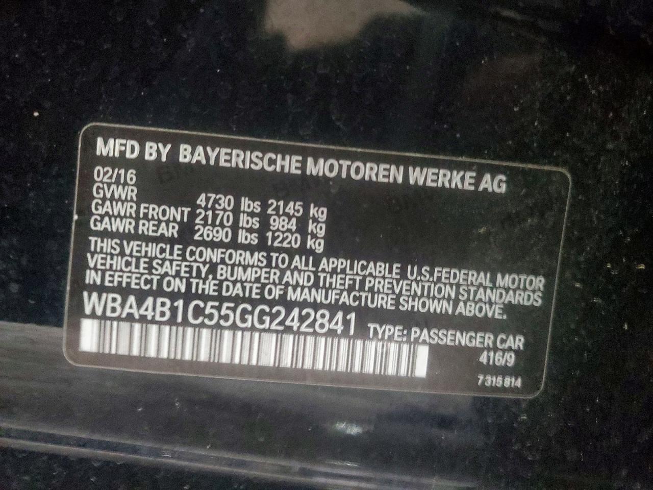 2016 BMW 435 I GRAN COUPE photo 12