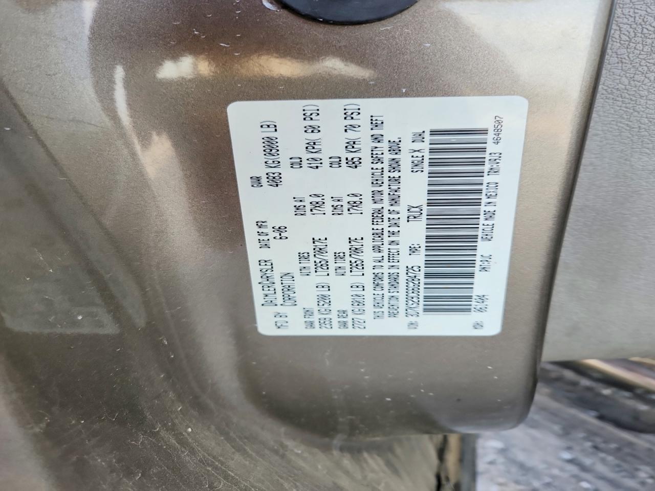 2006 DODGE RAM 2500 photo 12