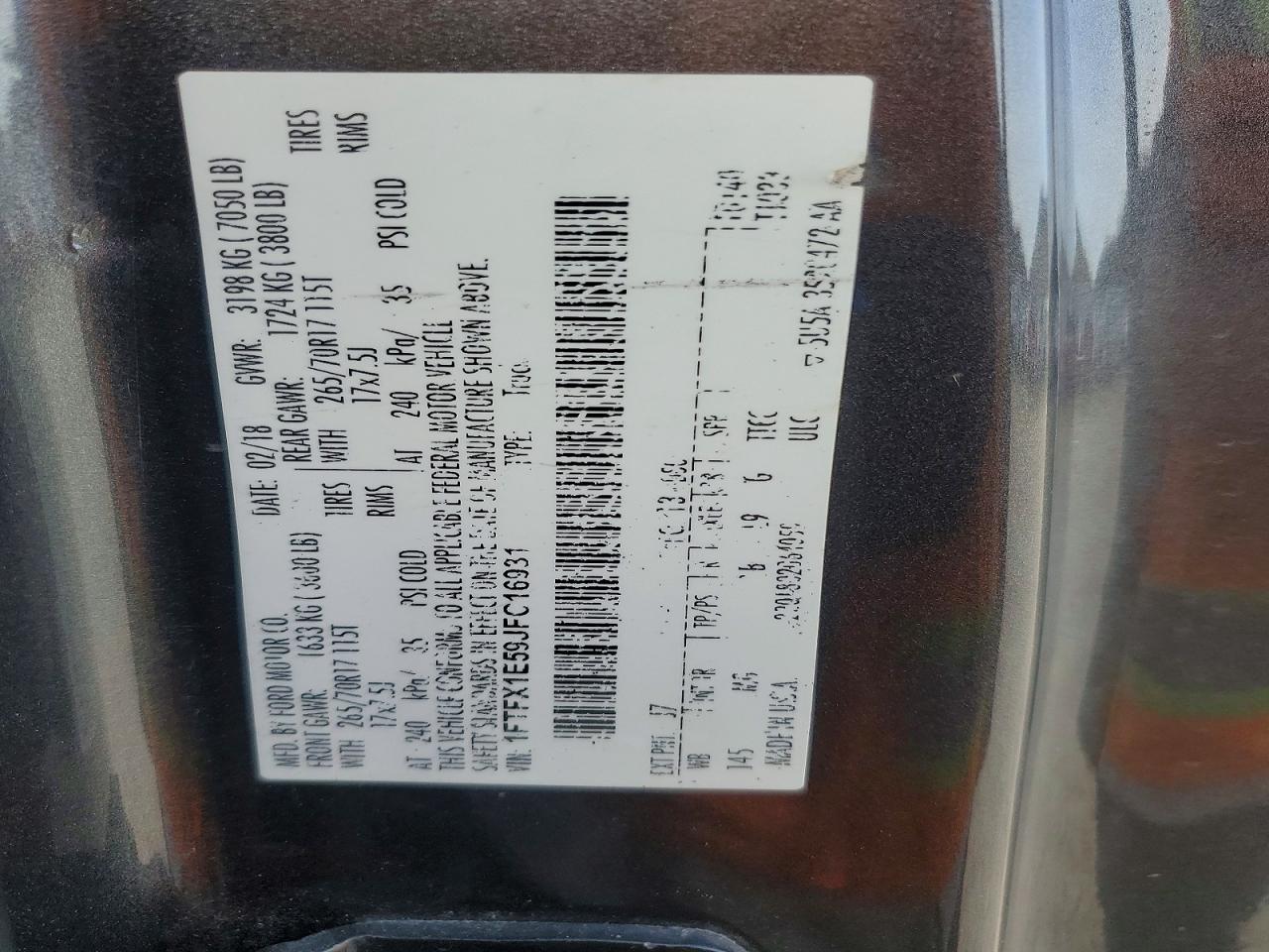 2018 FORD F150 SUPER CAB photo 12