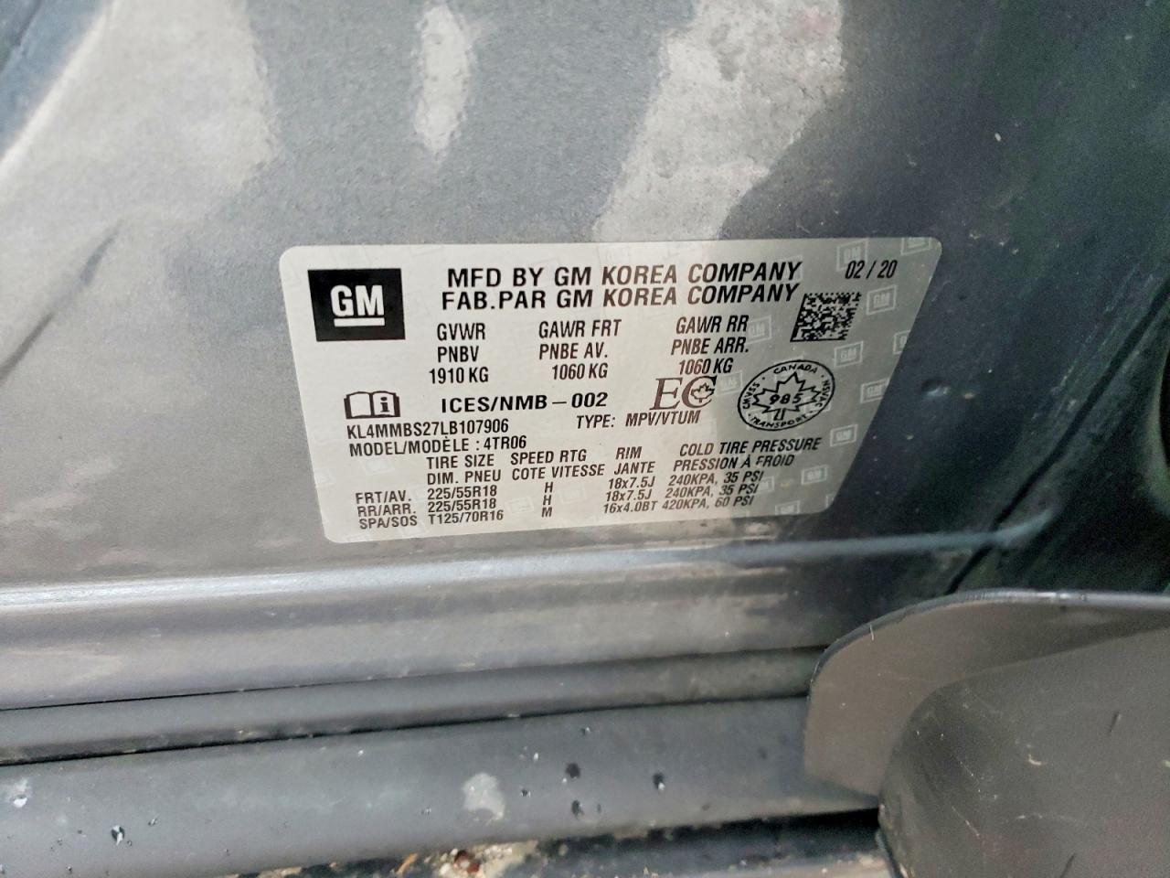 2020 BUICK ENCORE GX PREFERRED photo 13