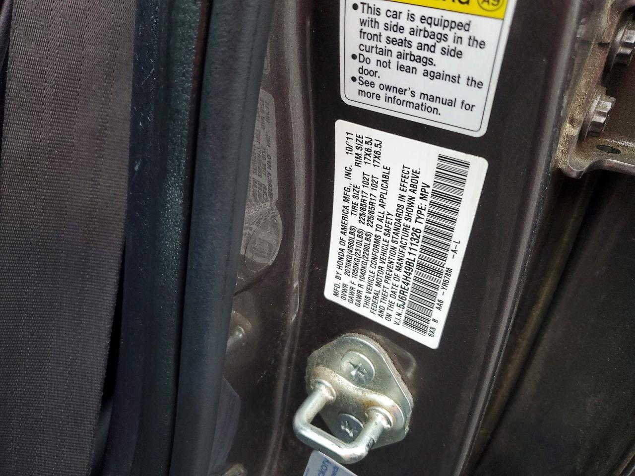 2011 HONDA CR-V SE photo 13
