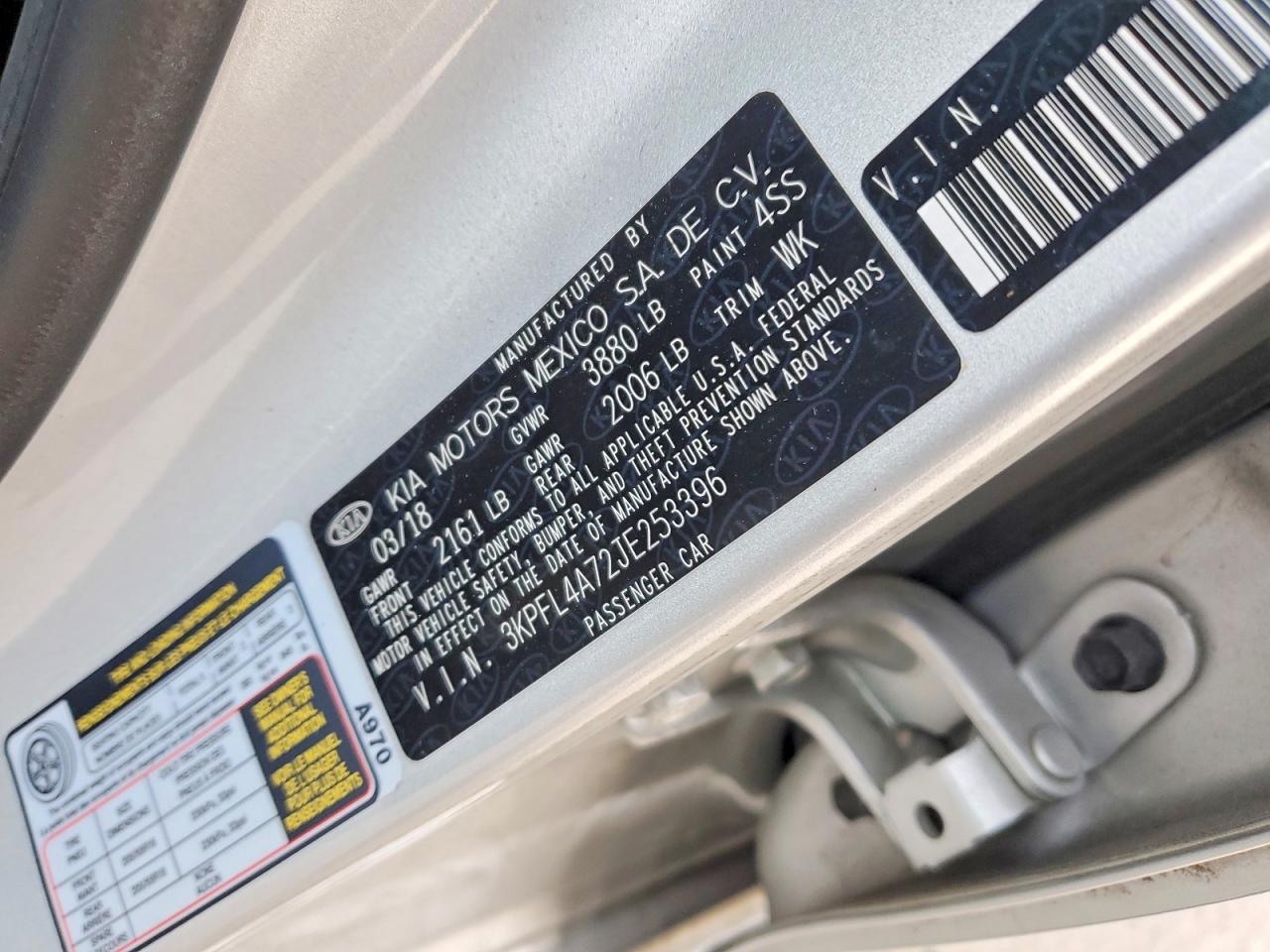 2018 KIA FORTE LX photo 12