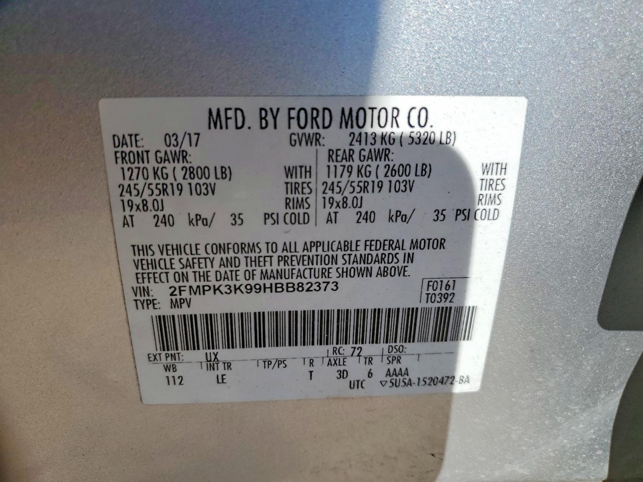 2017 FORD EDGE TITANIUM photo 12