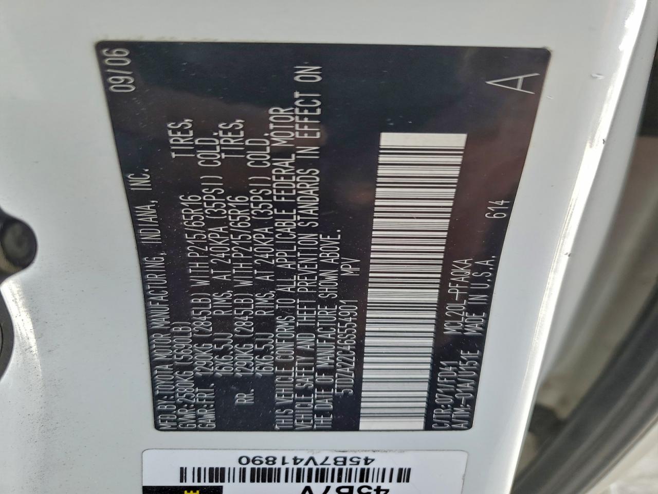 2006 TOYOTA SIENNA XLE photo 13