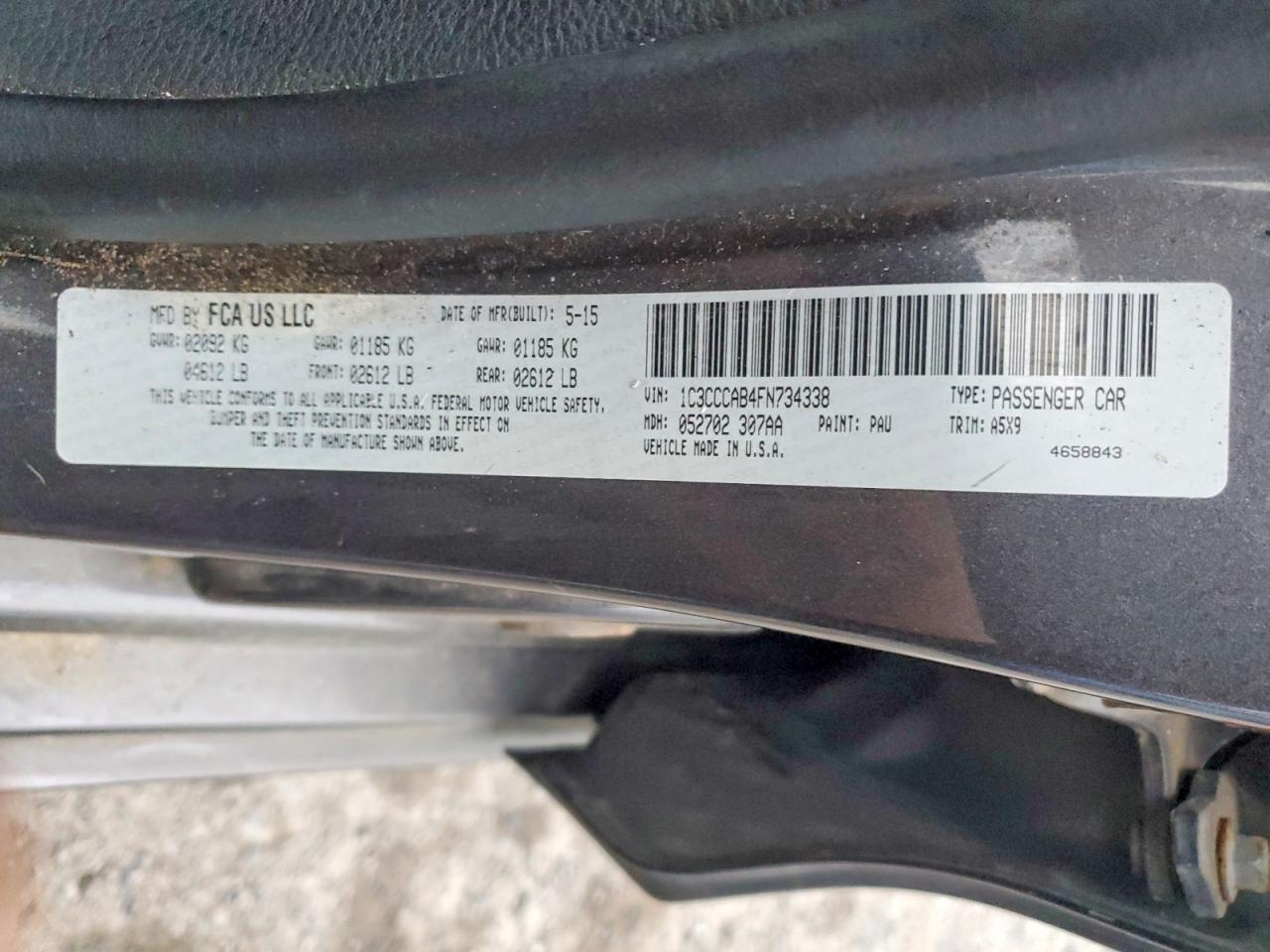 2015 CHRYSLER 200 LIMITED photo 12