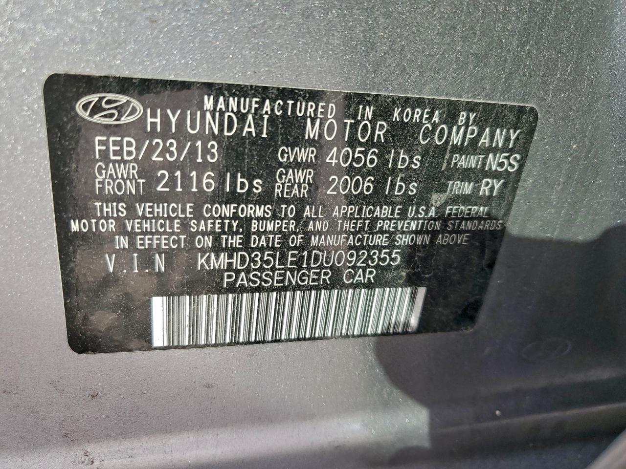 2013 HYUNDAI ELANTRA GT photo 12