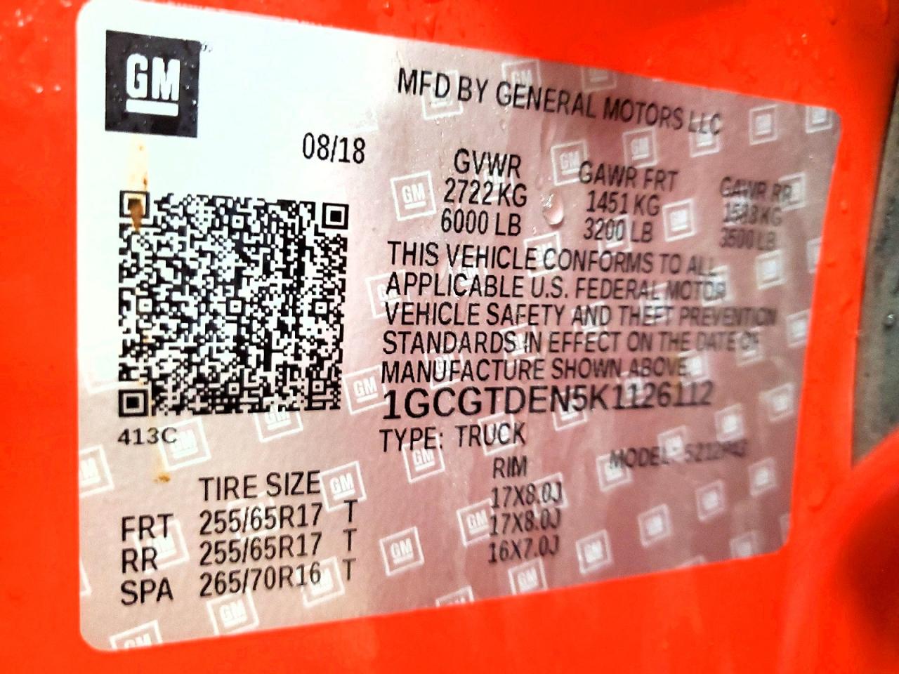 2019 CHEVROLET COLORADO Z71 photo 12