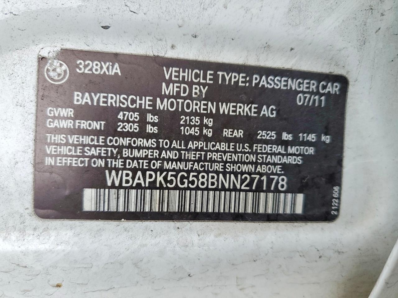 2011 BMW 328 XI SULEV photo 12