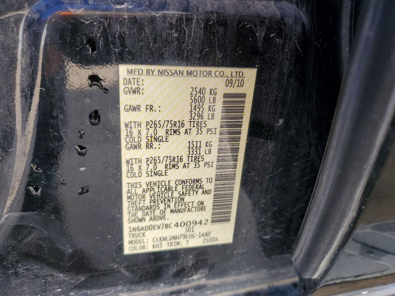 2011 NISSAN FRONTIER S photo 23