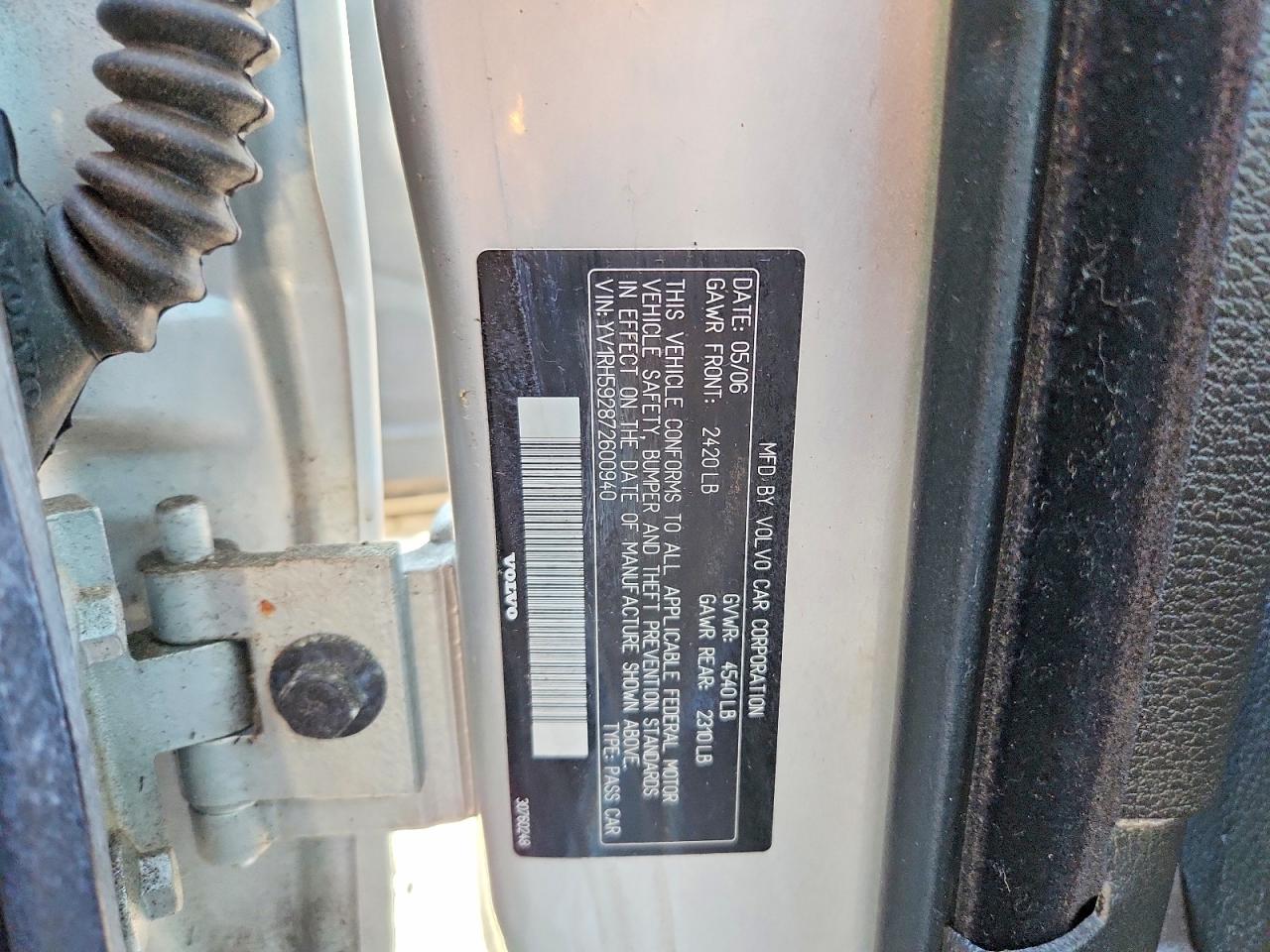2007 VOLVO S60 2.5T photo 12