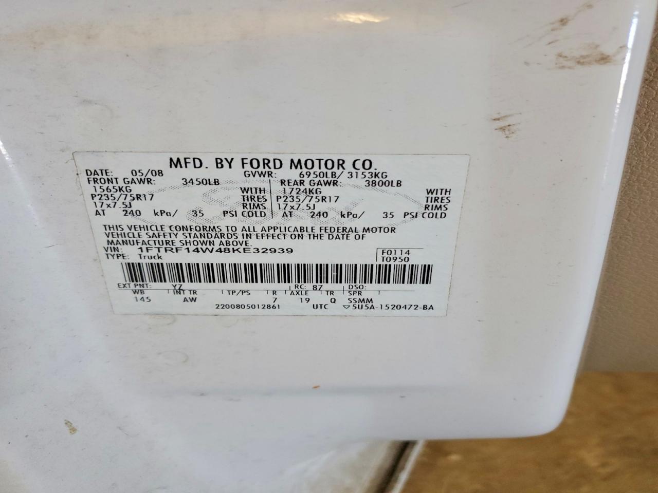 2008 FORD F150 photo 12