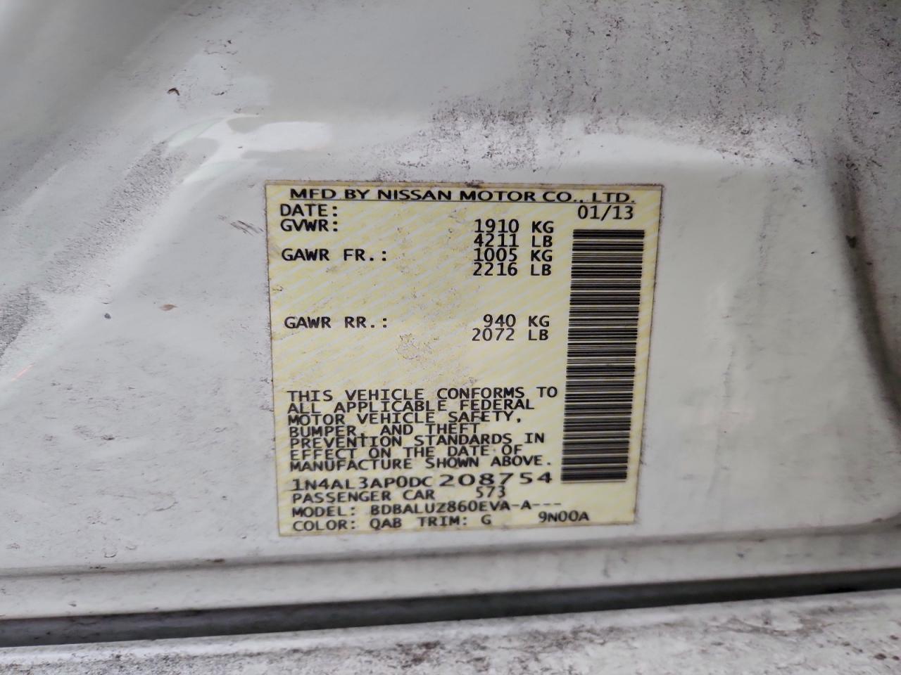 2013 NISSAN ALTIMA 2.5 photo 12