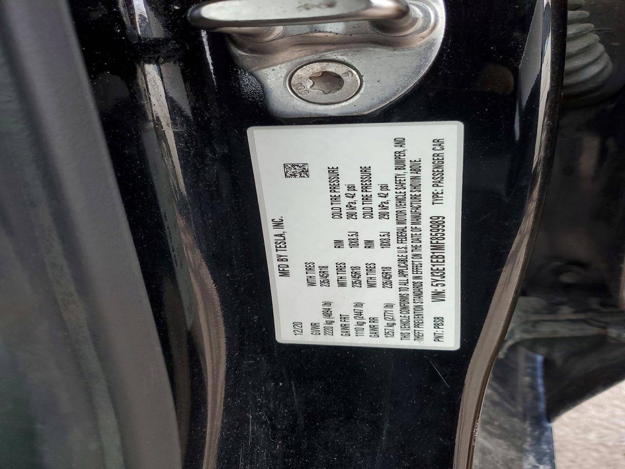 2021 TESLA MODEL 3 photo 12