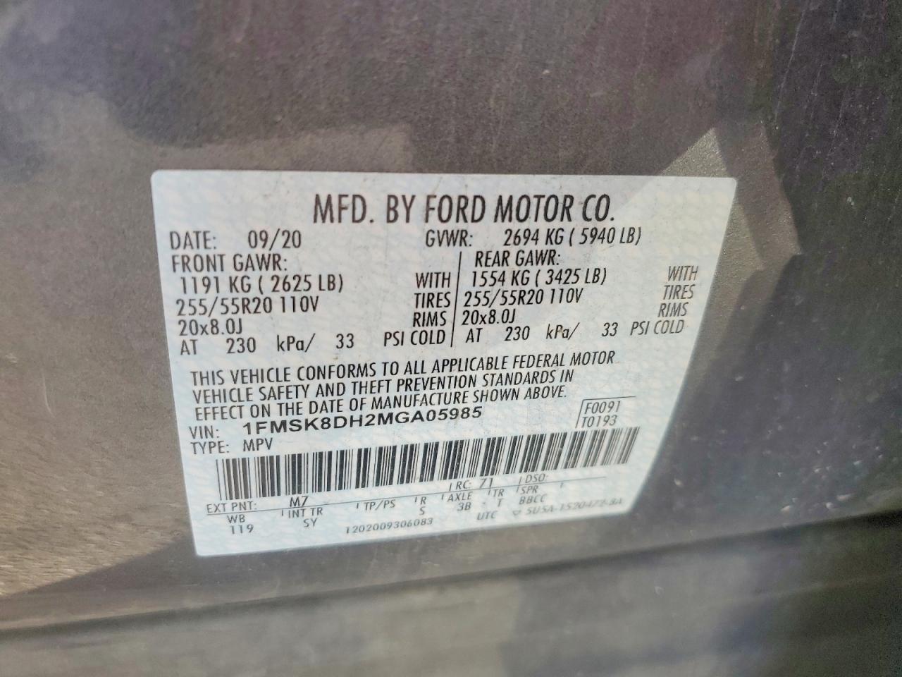2021 FORD EXPLORER XLT photo 37