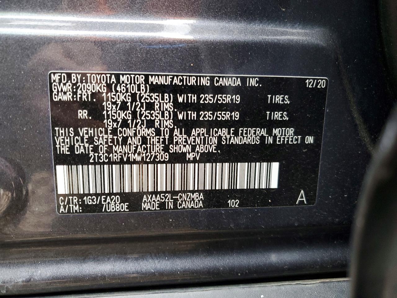 2021 TOYOTA RAV4 XLE PREMIUM photo 13