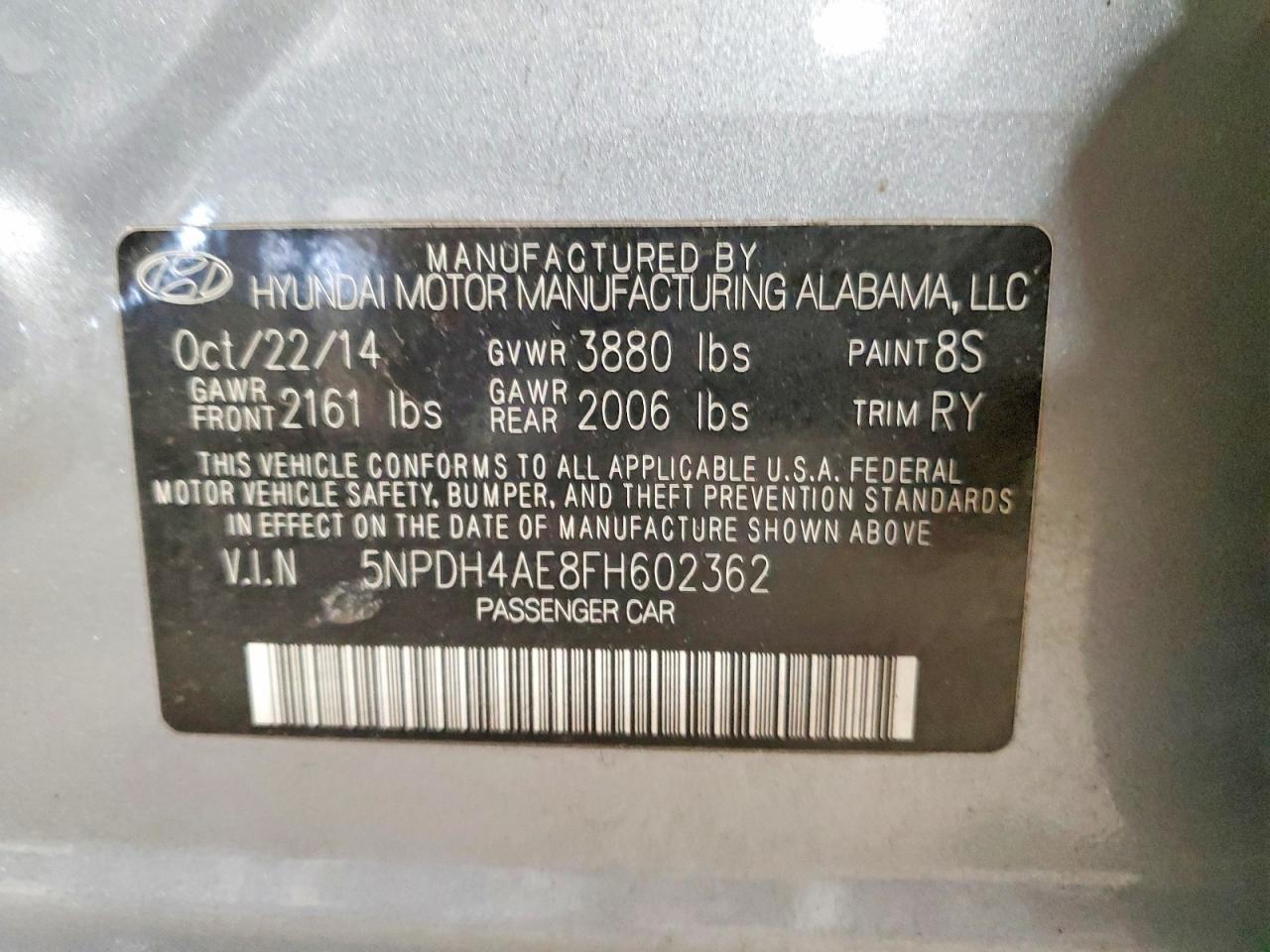 2015 HYUNDAI ELANTRA SE photo 23