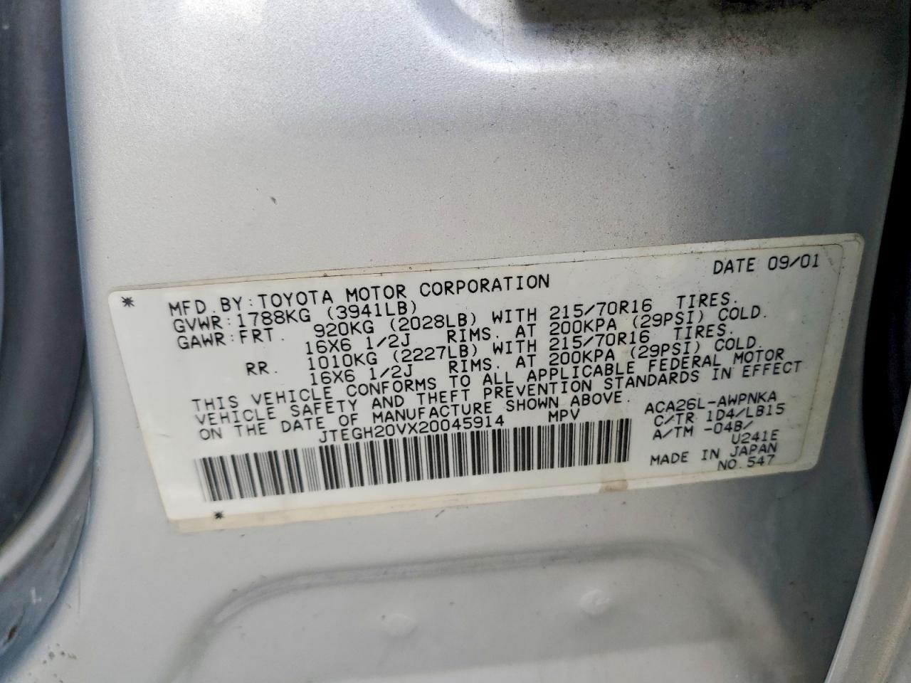 2002 TOYOTA RAV4 photo 12