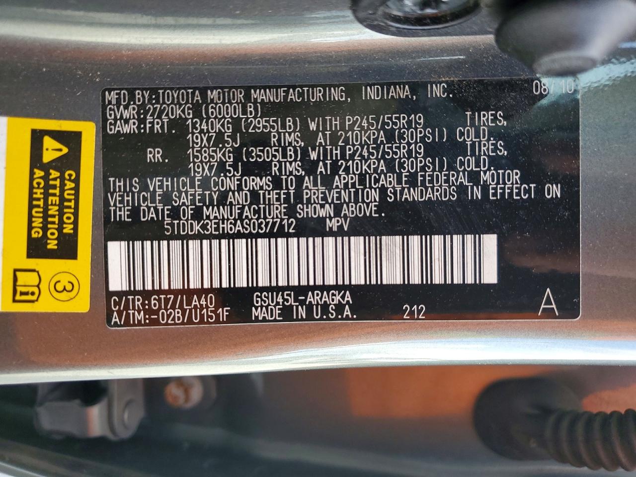 2010 TOYOTA HIGHLANDER LIMITED photo 13