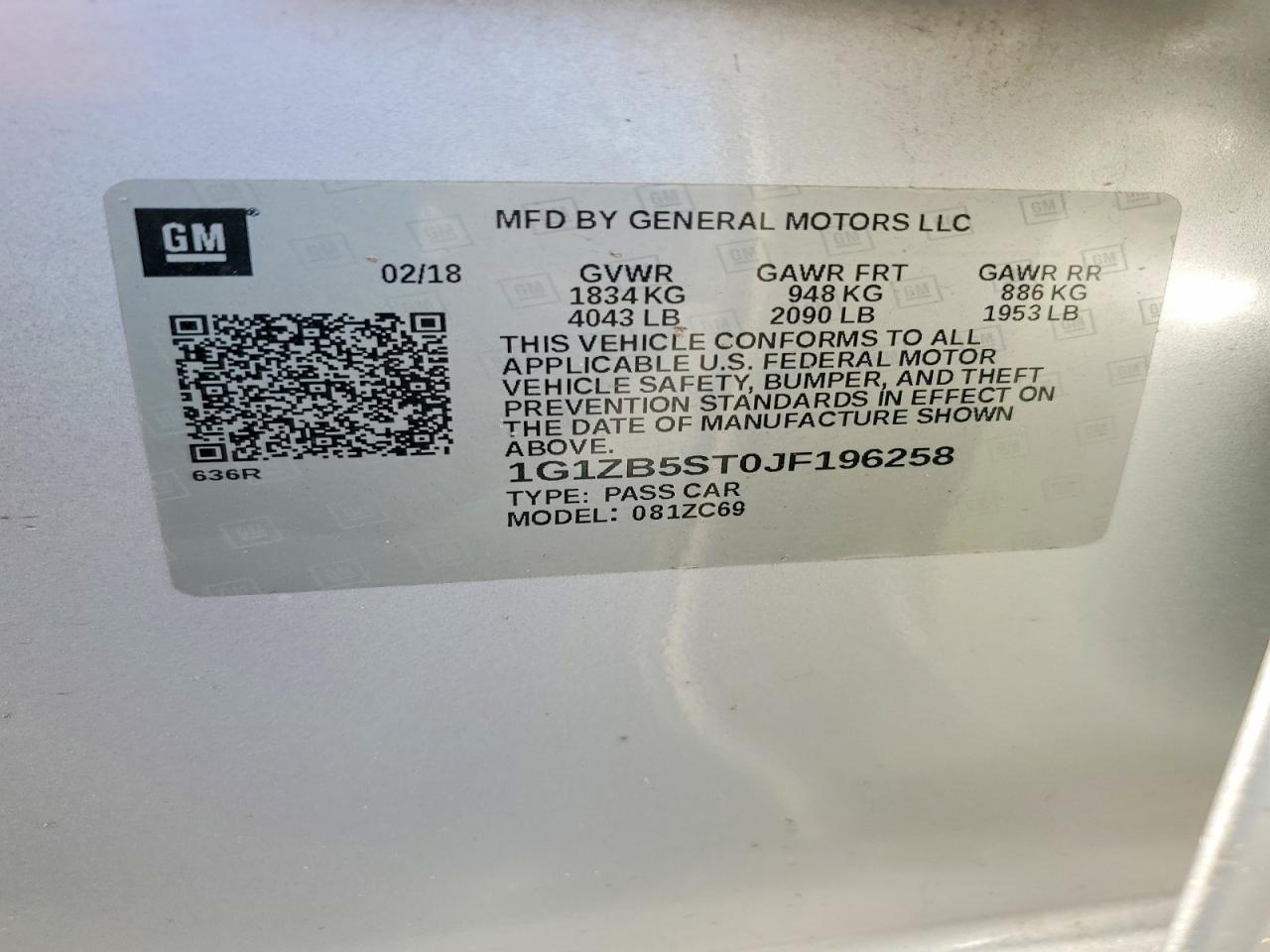 2018 CHEVROLET MALIBU LS photo 23