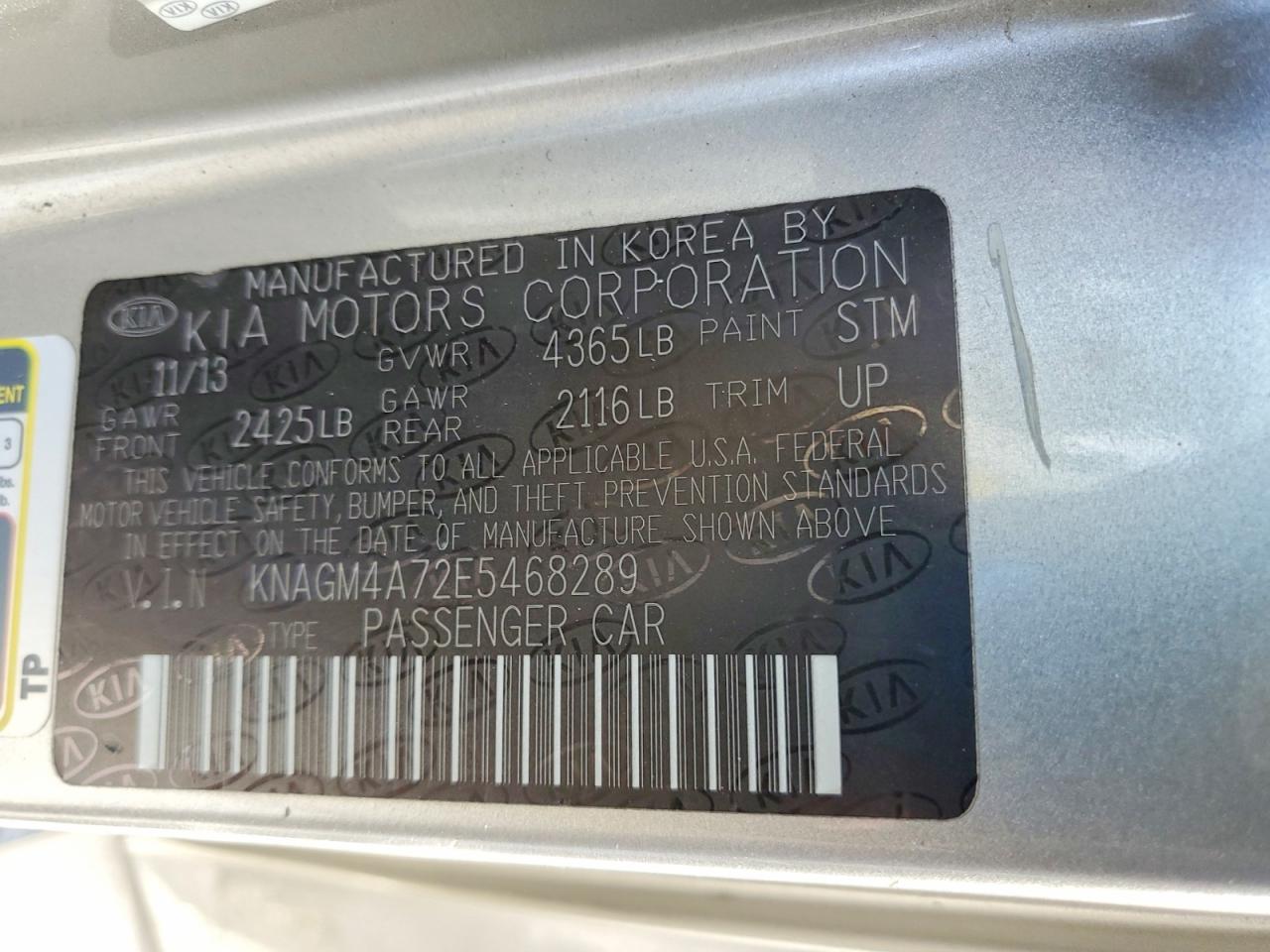 2014 KIA OPTIMA LX photo 12