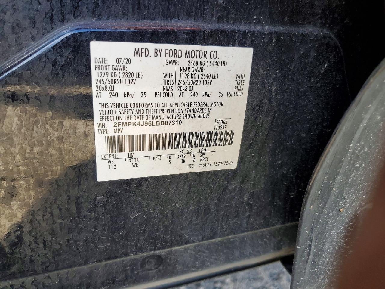 2020 FORD EDGE photo 13