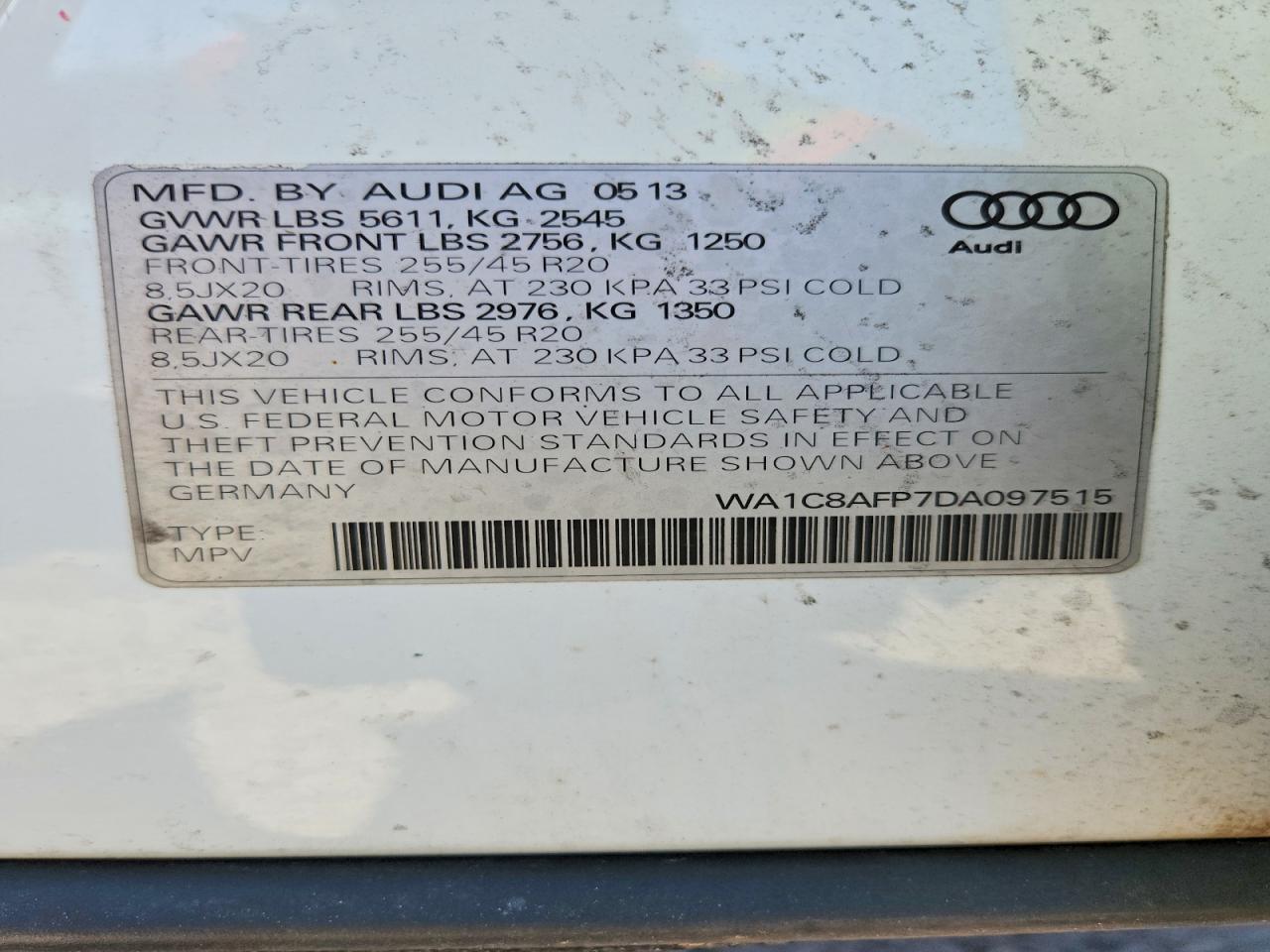 2013 AUDI Q5 PREMIUM HYBRID photo 12