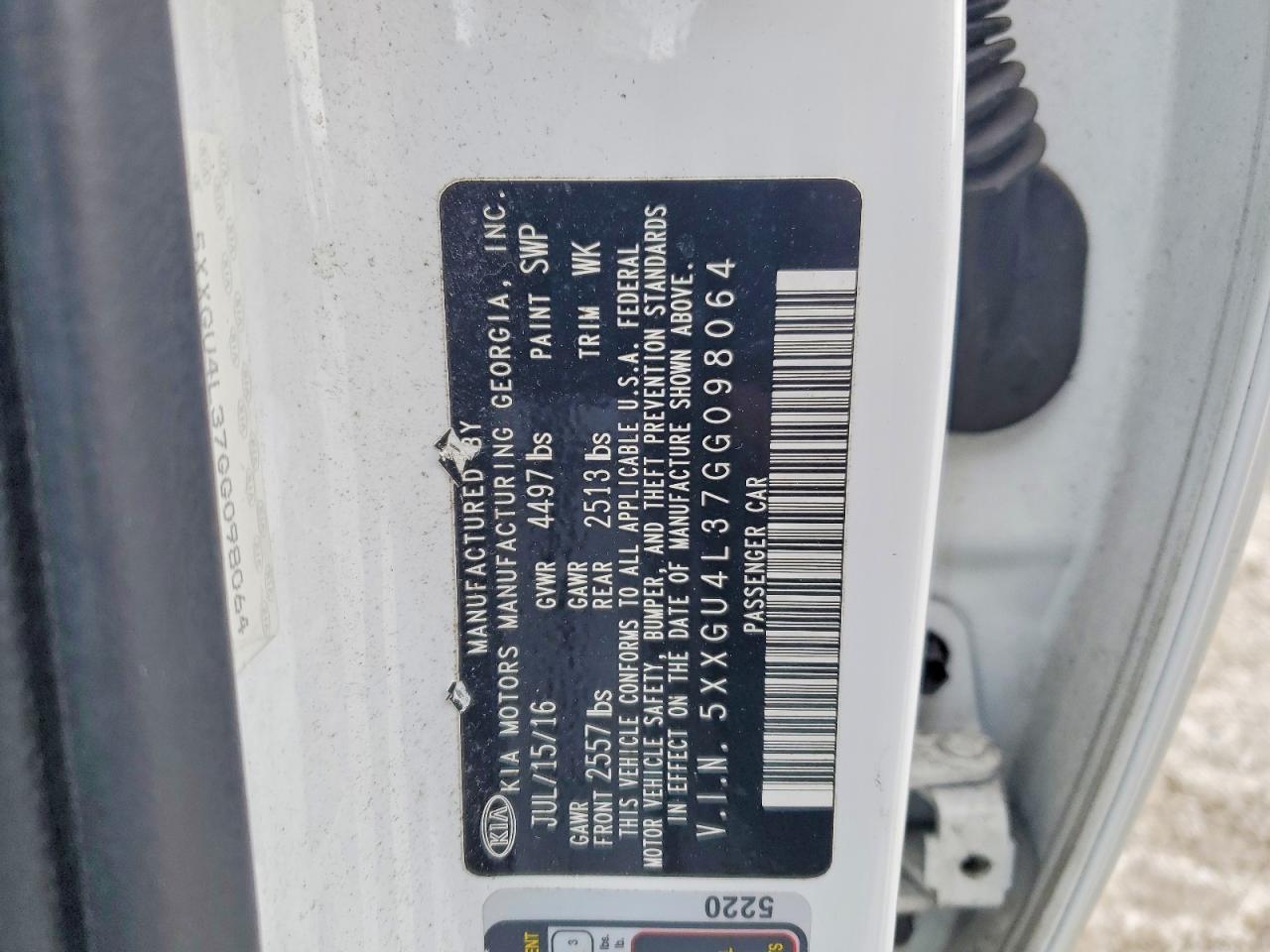 2016 KIA OPTIMA EX photo 12