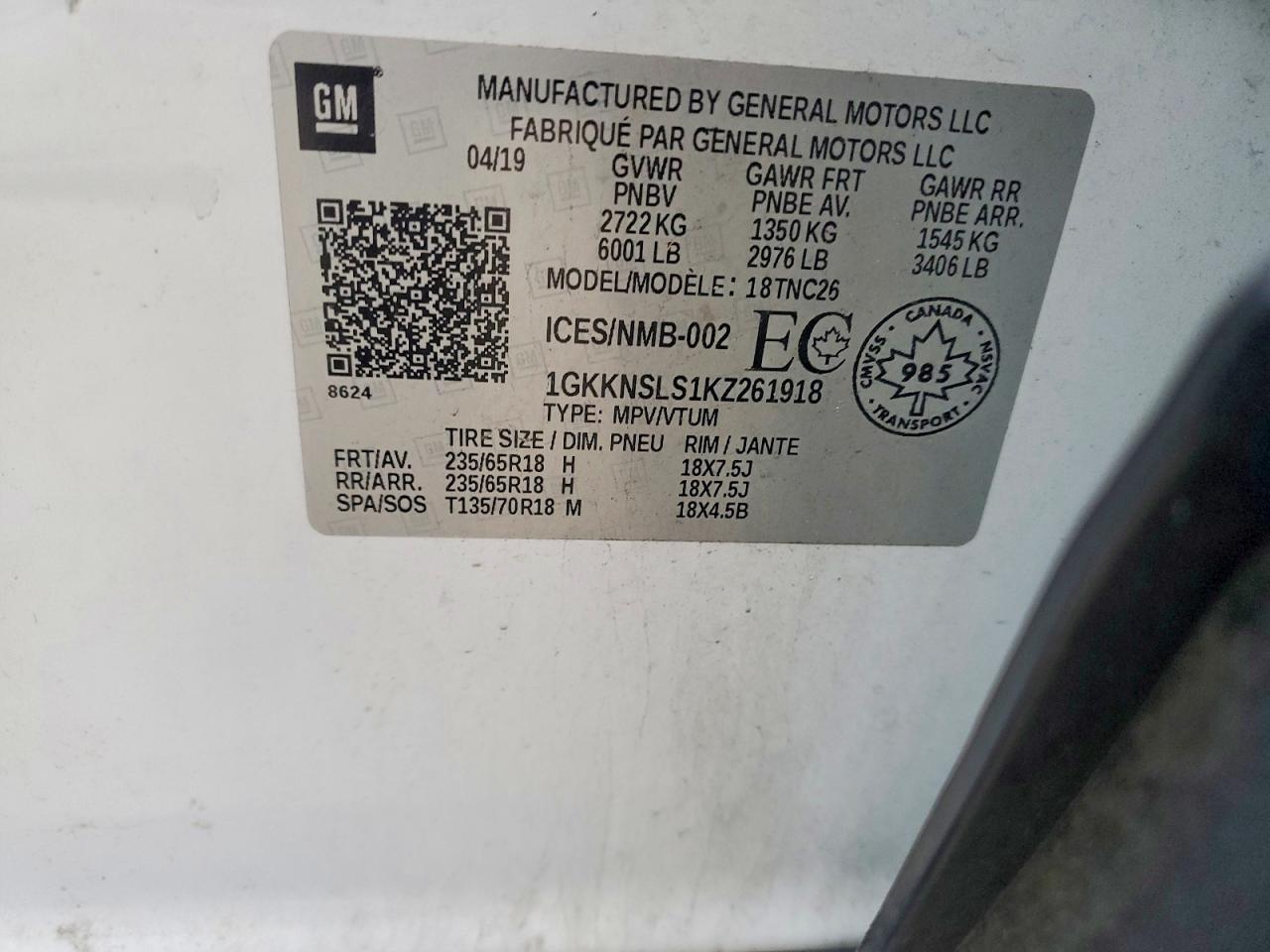 2019 GMC ACADIA SLE photo 13