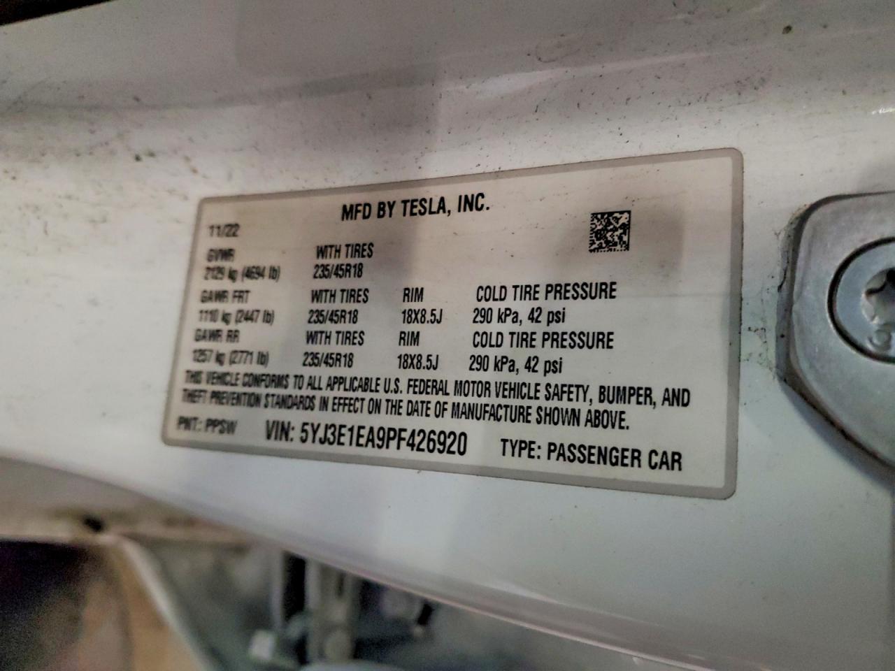2023 TESLA MODEL 3 photo 23