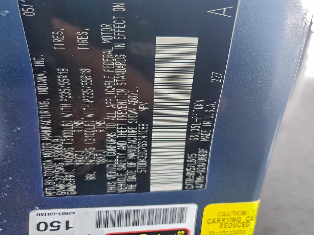 2016 TOYOTA SIENNA XLE photo 13