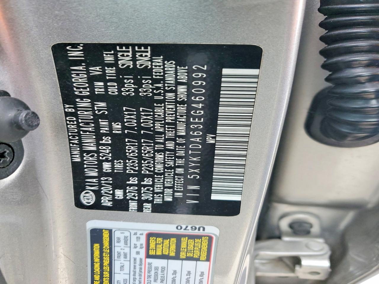 2014 KIA SORENTO LX photo 14