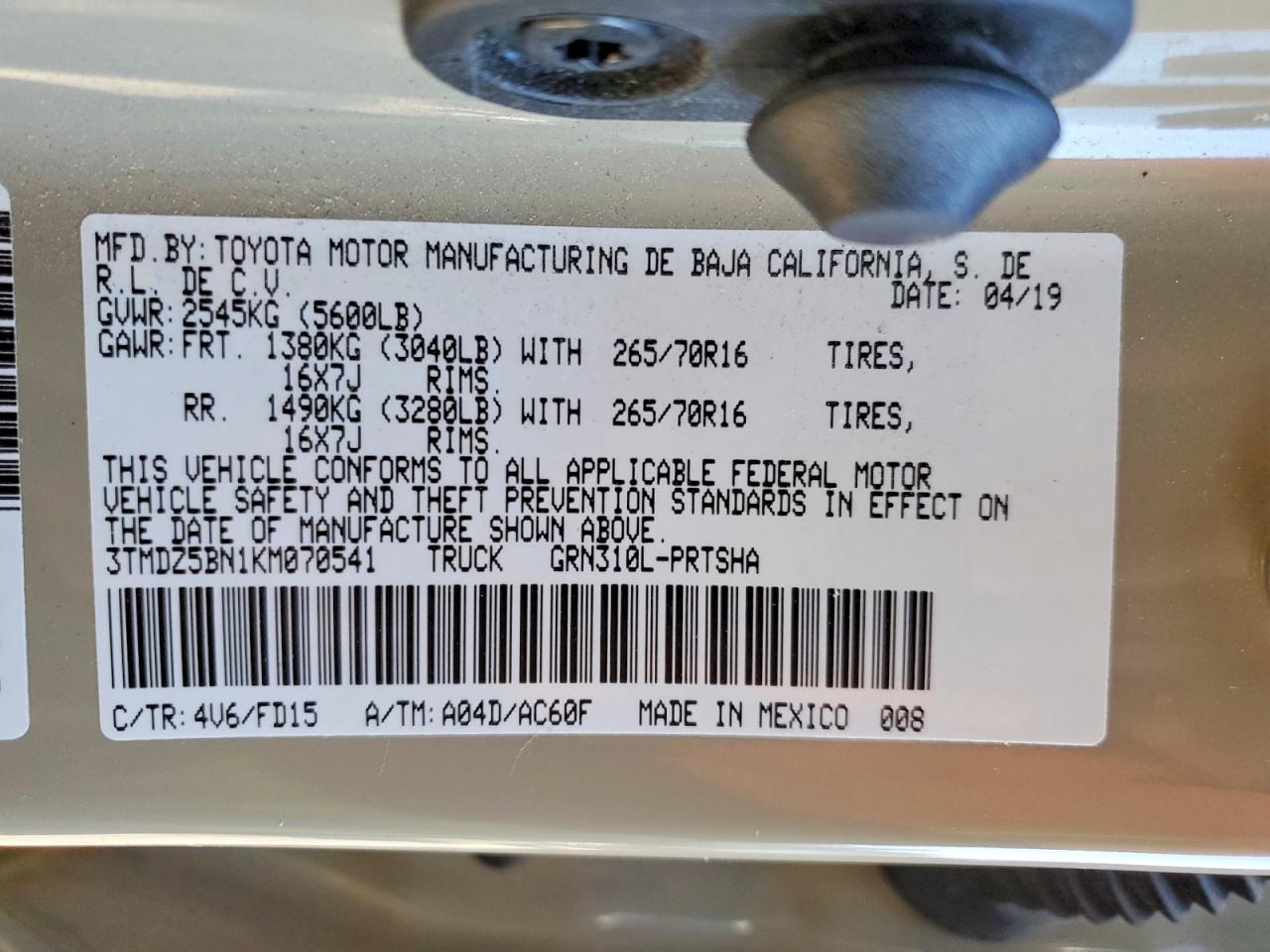 2019 TOYOTA TACOMA DOUBLE CAB photo 12