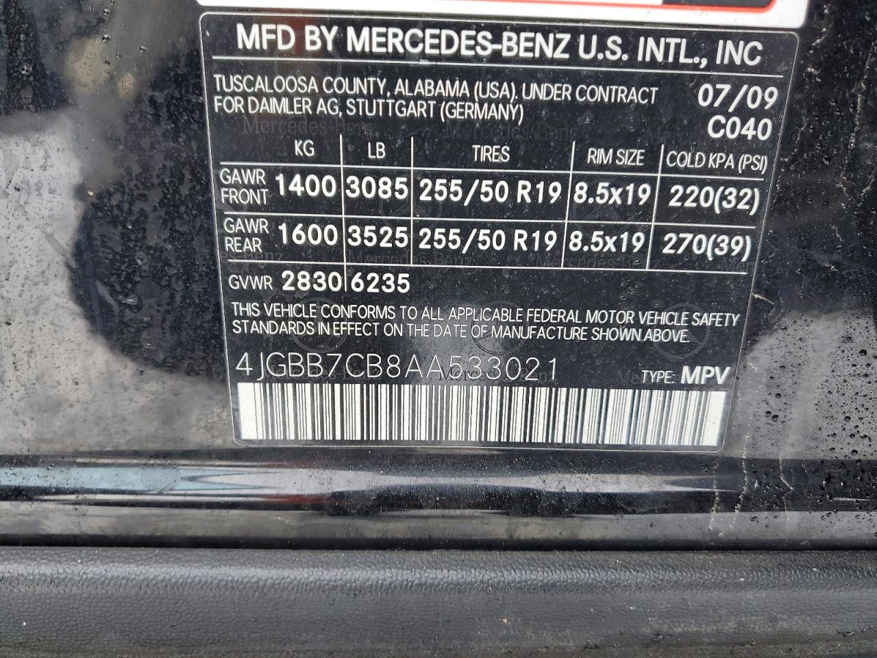 2010 MERCEDES-BENZ ML 550 4MATIC photo 13