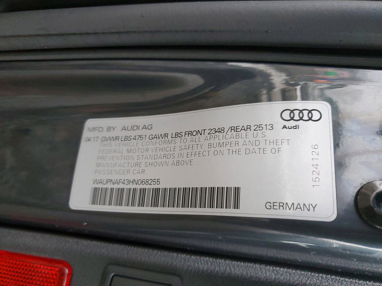 2017 AUDI A4 PREMIUM PLUS photo 12
