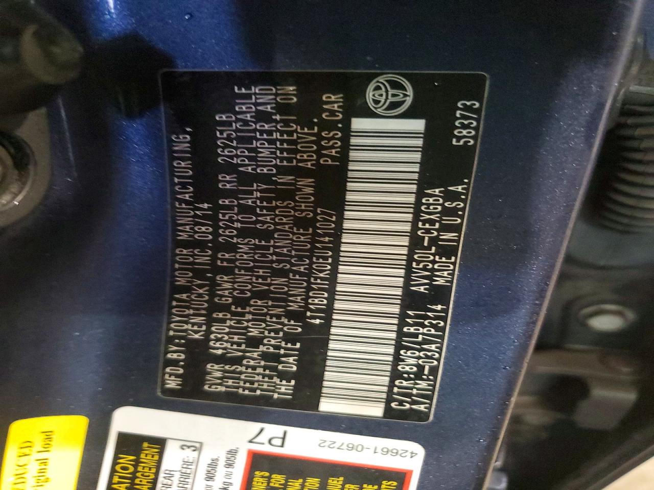 2014 TOYOTA CAMRY HYBRID photo 12