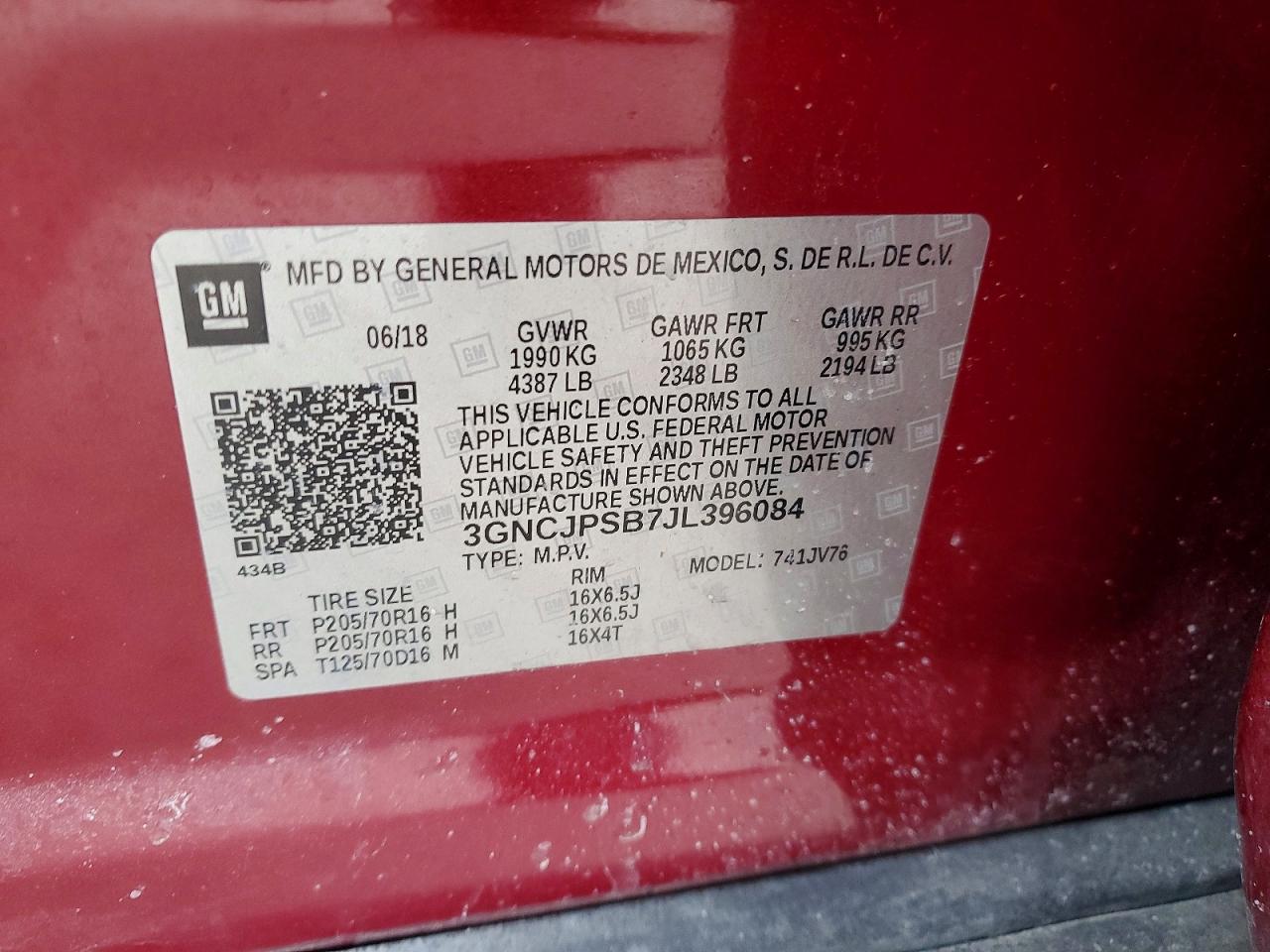 2018 CHEVROLET TRAX 1LT photo 13